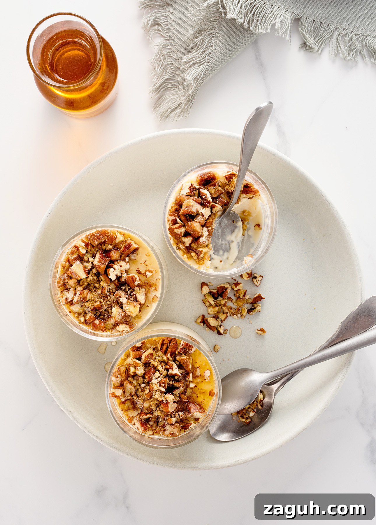 Maple Panna Cotta Recipe with Vanilla and Caramel Drizzle 4 Maple Panna Cotta // FoodNouveau.com