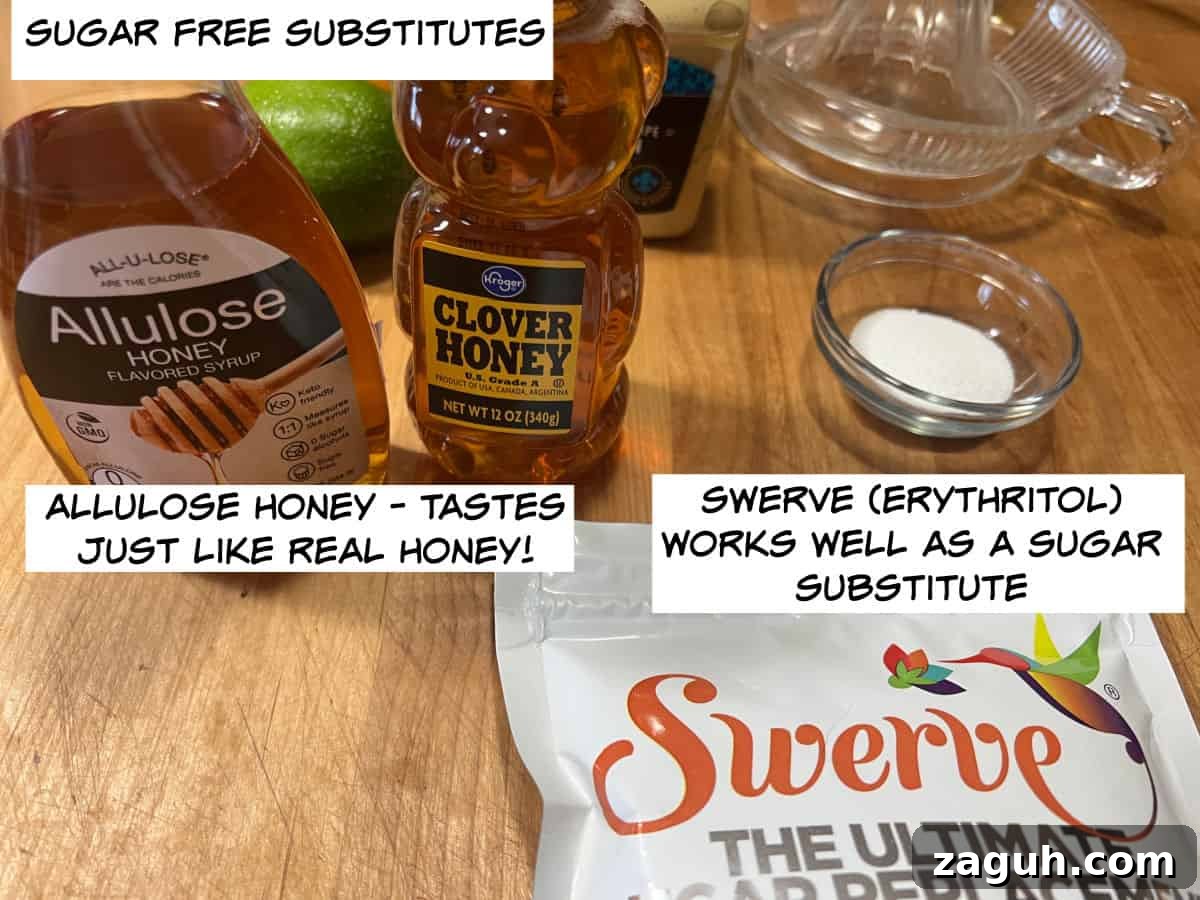 Zesty Honey-Lime Salad Dressing Recipe for Fresh Greens 9 Substitutes used to make sugar-free salad dressing.