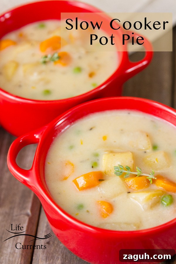 Slow Cooker Creamy Vegetable Pot Pie Recipe 4 Slow Cooker Vegetarian Pot Pie - a crock pot version of one of my most popular recipes