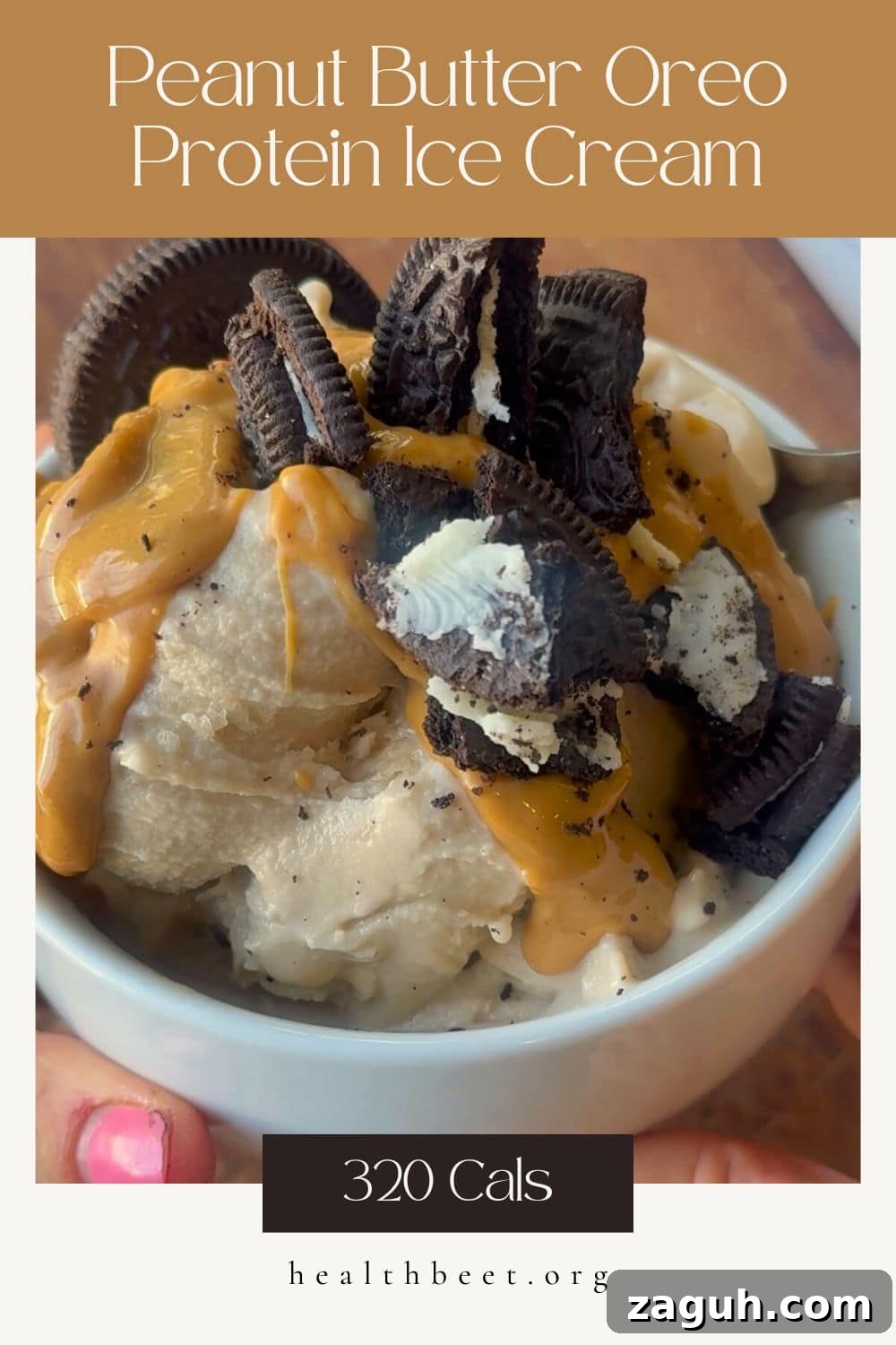 Parent Trap Peanut Butter Oreo Protein Creami Recipe 5 Peanut Butter Oreo Protein CREAMi final