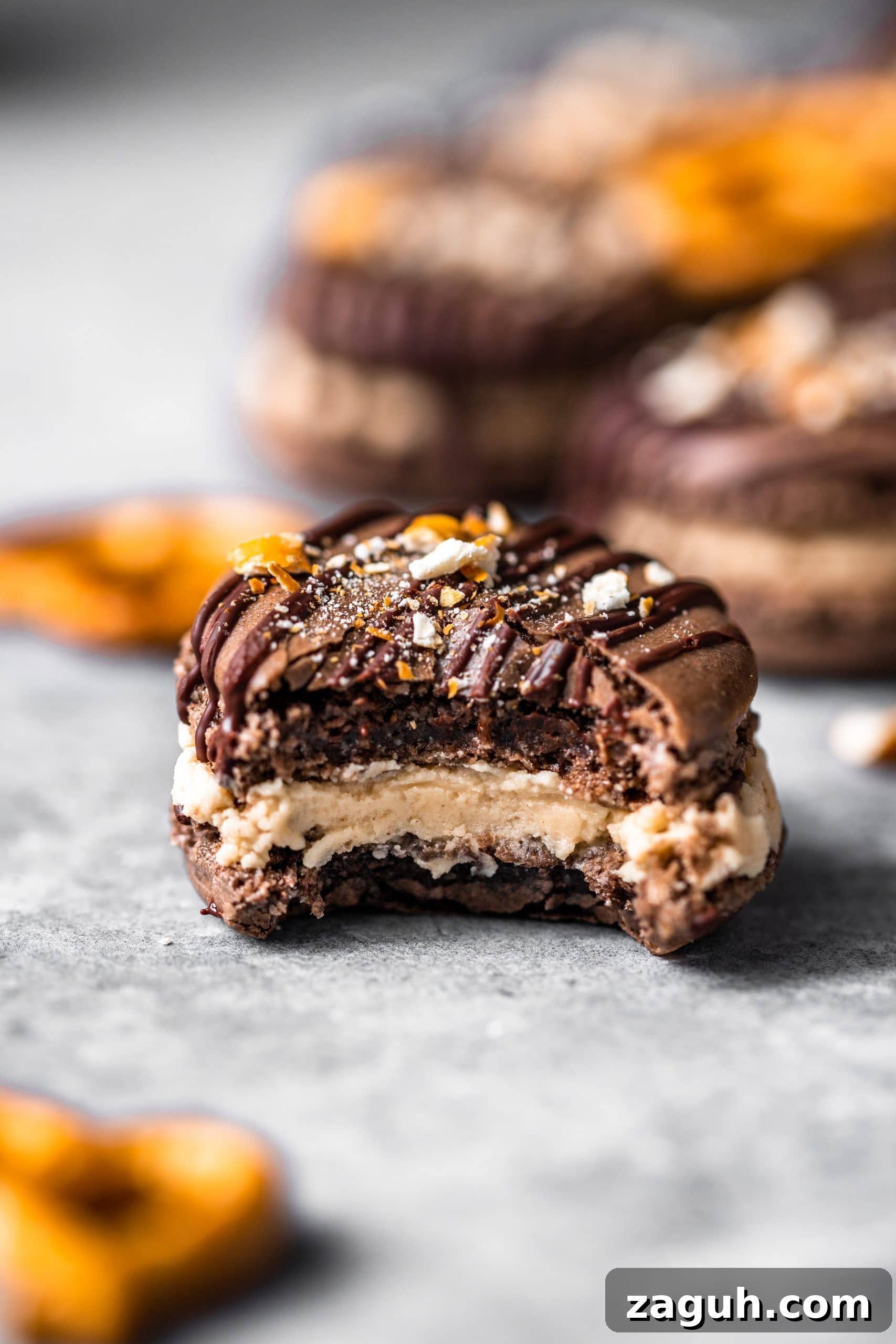 Chocolate Peanut Butter Pretzel Macarons Recipe: Sweet & Salty Treat 4 Chocolate Peanut Butter Pretzel Macarons