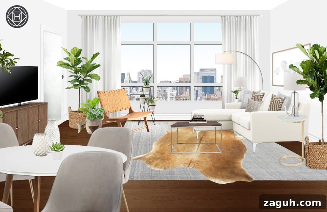 Take a tour of my modern and minimalist living room. My interior design style is a blend of minimalism, mid-century modern, Scandinavian and SoCal vibes. 