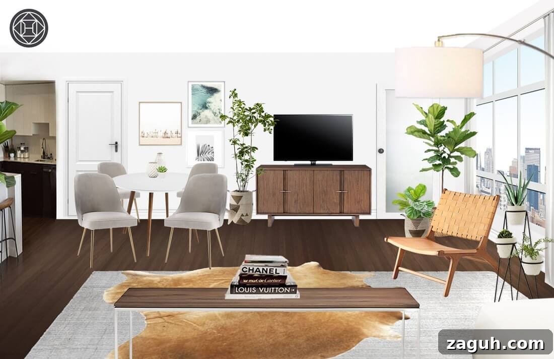 Take a tour of my modern and minimalist living room. My interior design style is a blend of minimalism, mid-century modern, Scandinavian and SoCal vibes. 