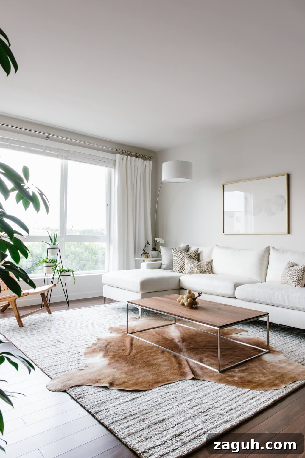 Take a tour of my modern and minimalist living room. My interior design style is a blend of minimalism, mid-century modern, Scandinavian and SoCal vibes. 