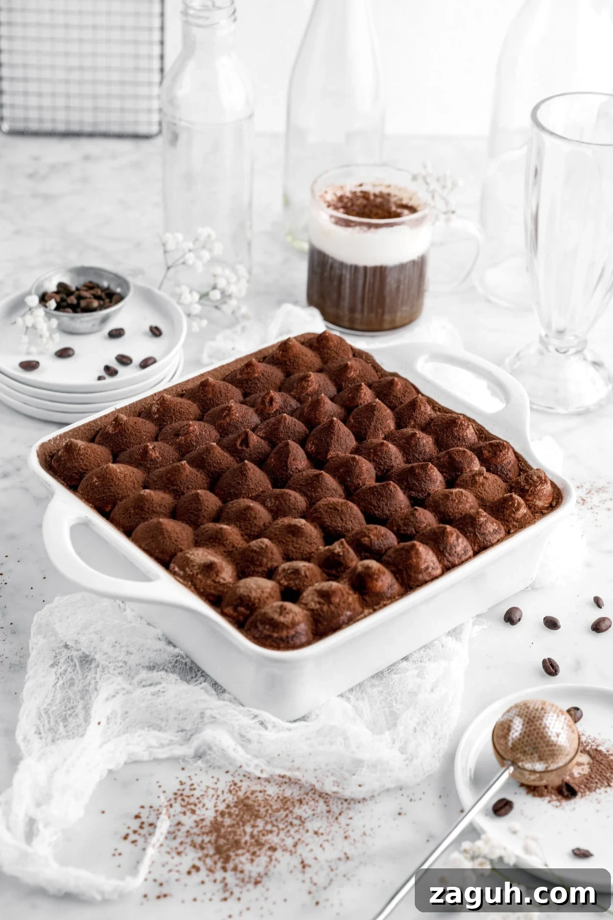 Authentic Italian Tiramisu Recipe: Step-by-Step Classic Guide 3 tiramisu in white casserole.