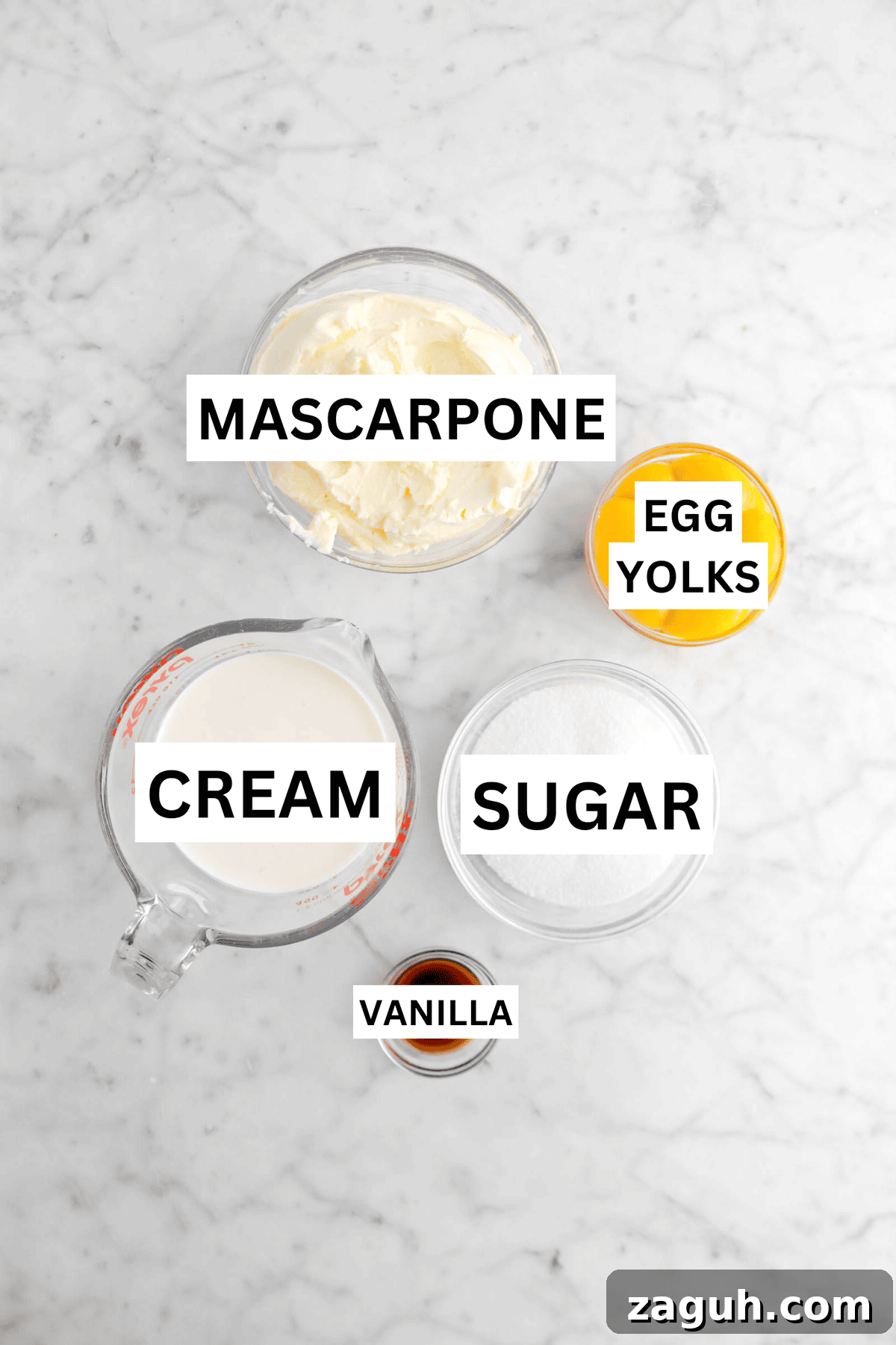 Authentic Italian Tiramisu Recipe: Step-by-Step Classic Guide 4 Ingredients for tiramisu filling.