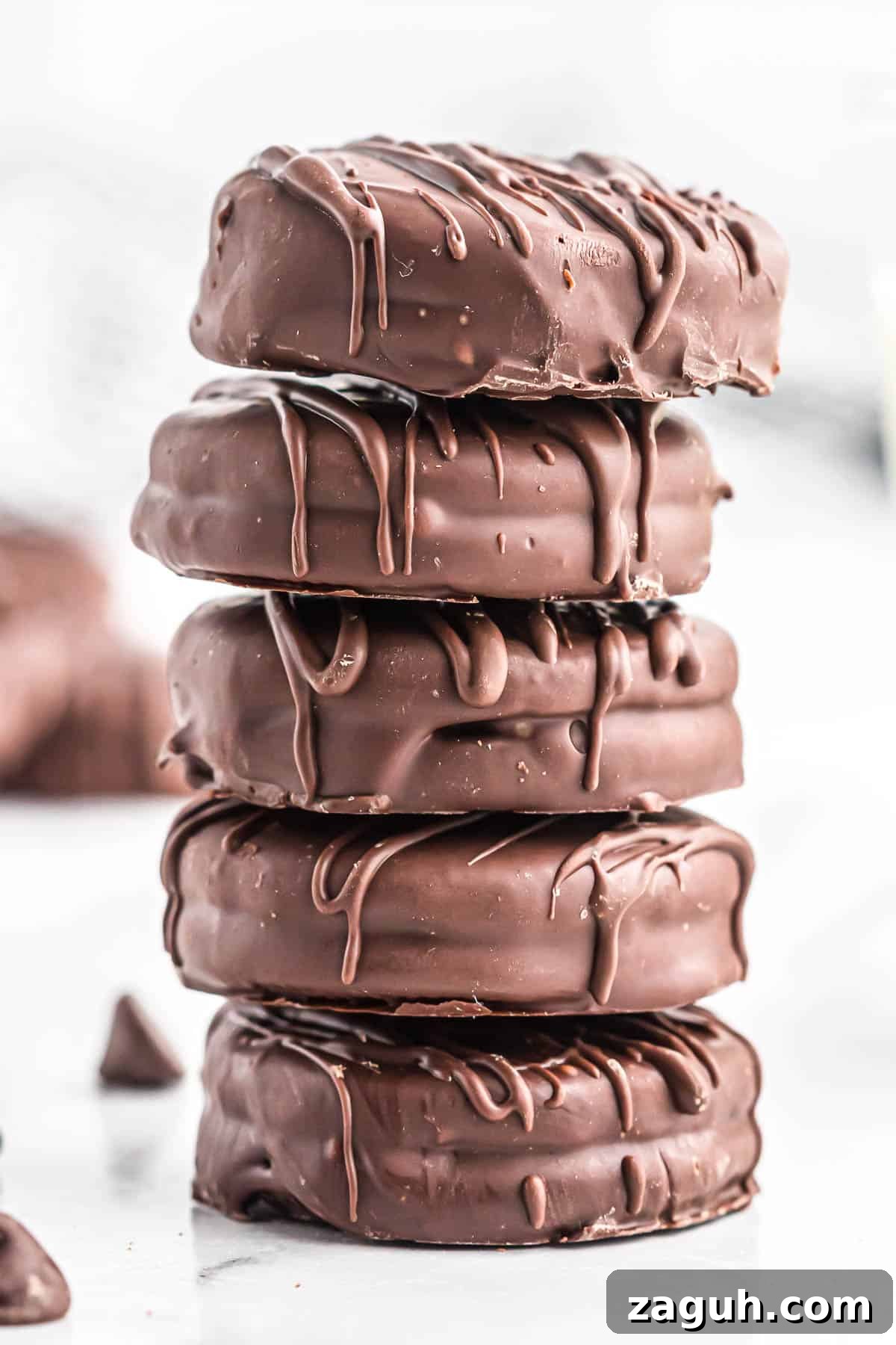 How to Make Chocolate-Covered Oreos at Home 2 chocolate covered oreos stacked