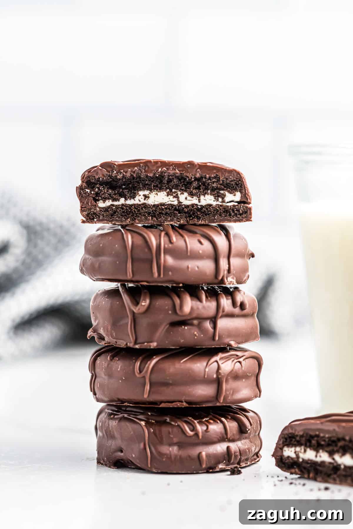 How to Make Chocolate-Covered Oreos at Home 10 chocolate covered oreos stacked