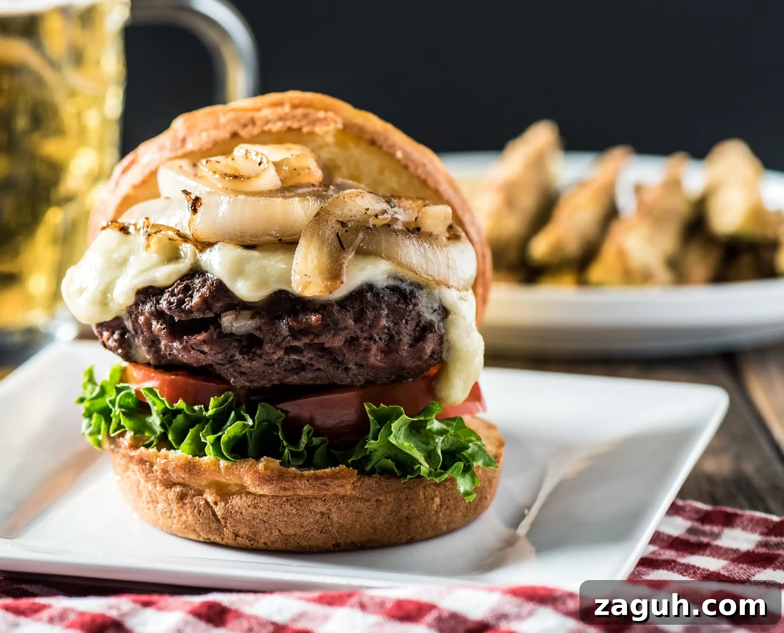 Cauliflower and Potato Salad with Lemon-Dill Dressing 4 Onion Burger with Gruyère Fondue Sauce