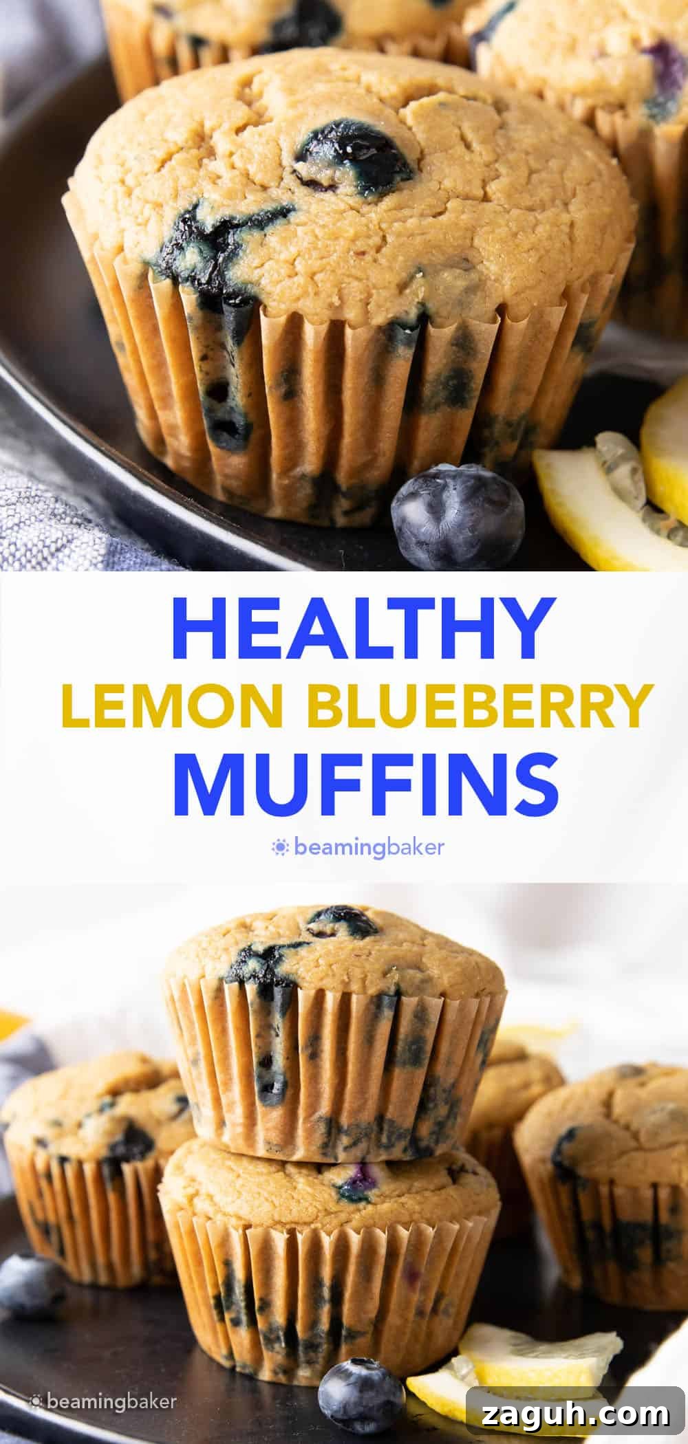 Lemon Blueberry Muffins Recipe with Zesty Citrus Glaze 5 Healthy Lemon Blueberry Muffins: bake and share.