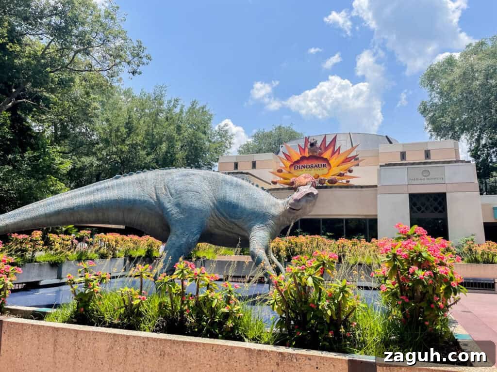 Dinosaurs of the Animal Kingdom: Discover Their World 4 statue of the Iguanodon we need to save.