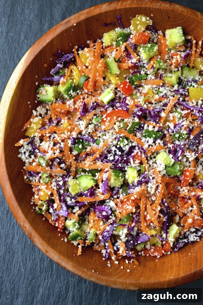 Asian Cauliflower Couscous Salad | Every Last Bite Salad textures