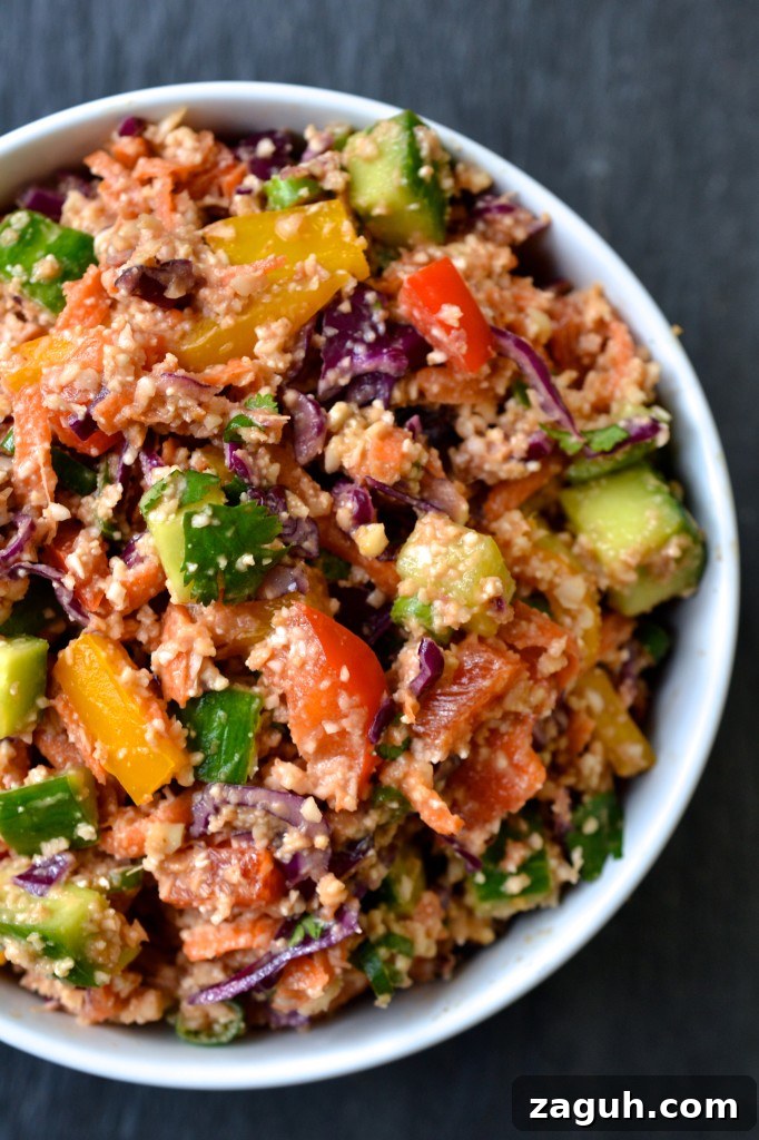 Asian Cauliflower Couscous Salad | Every Last Bite Finished salad