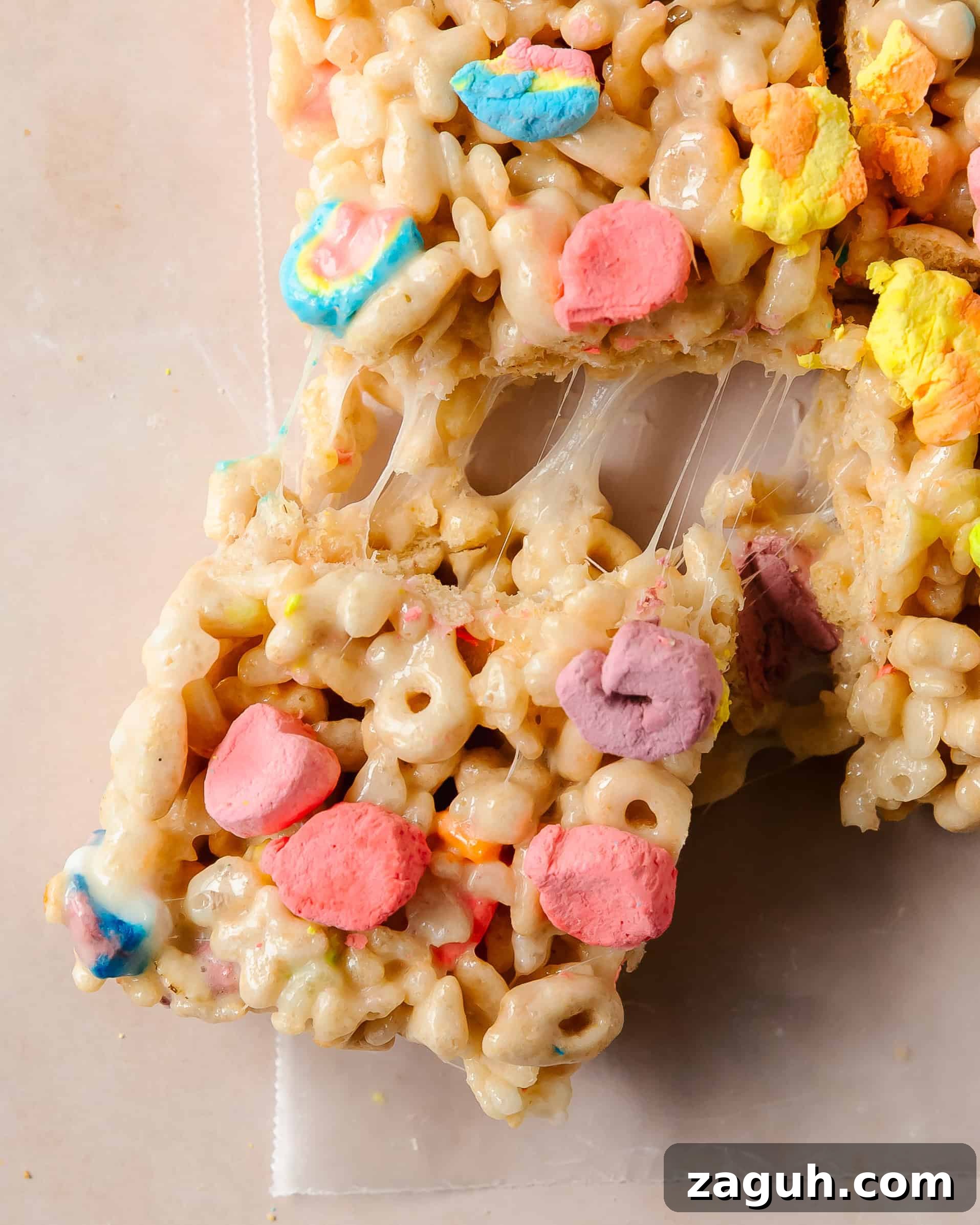 Lucky Charms Rice Krispie Treats Recipe — Colorful Marshmallow Squares 7 img 36076 6