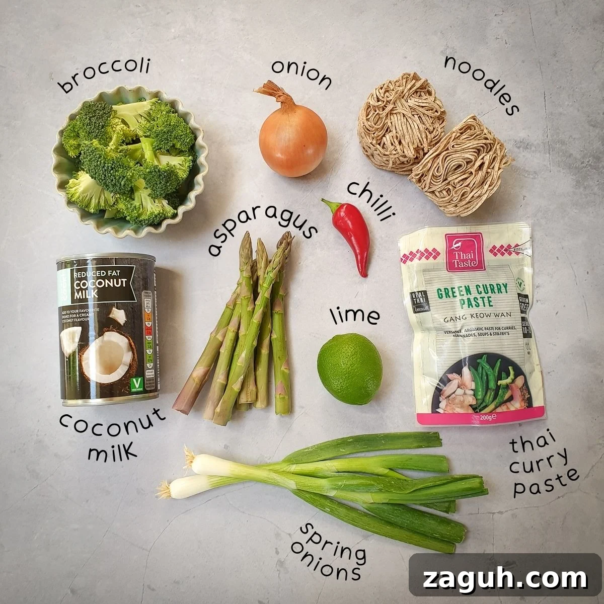 Thai Green Curry Noodles Recipe: Creamy Coconut & Veggies 3 ingredients for Thai Green Curry Noodles