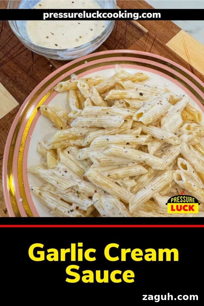 Creamy Garlic Sauce Recipe for Pasta, Chicken, and Veggies 2 Garlic Cream Sauce