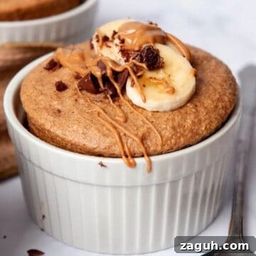 2-minute super fluffy microwave baked oats