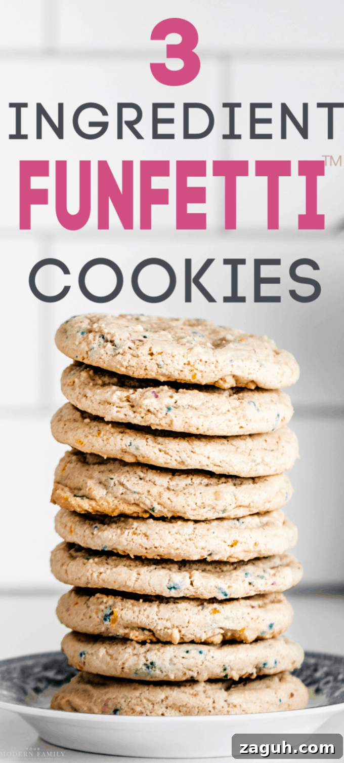 3 ingredient funfetti cookies