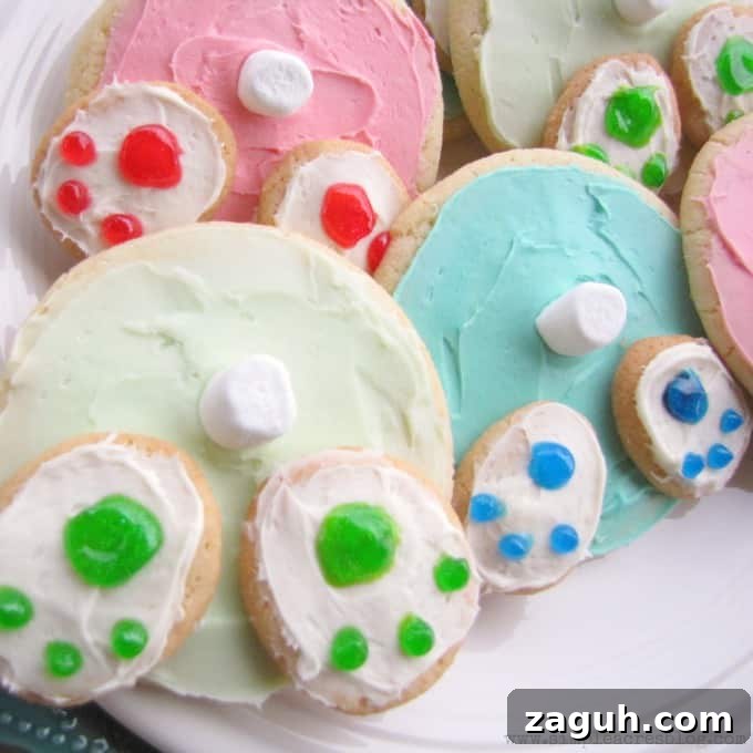bunny bottom easter cookies