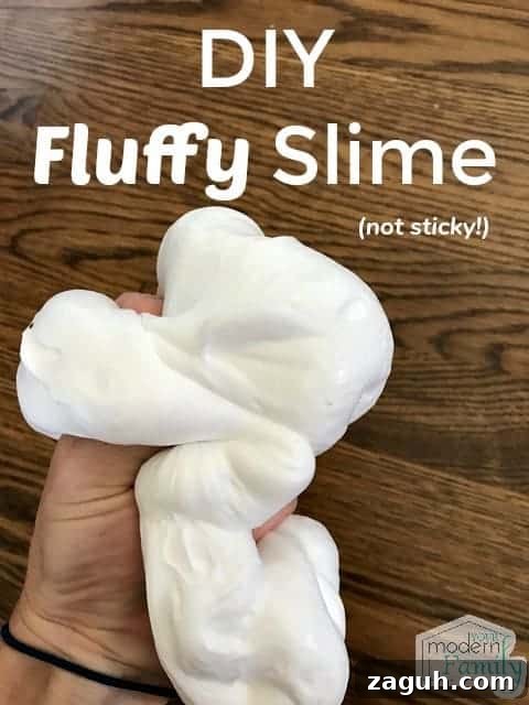 Person kneading fluffy slime.