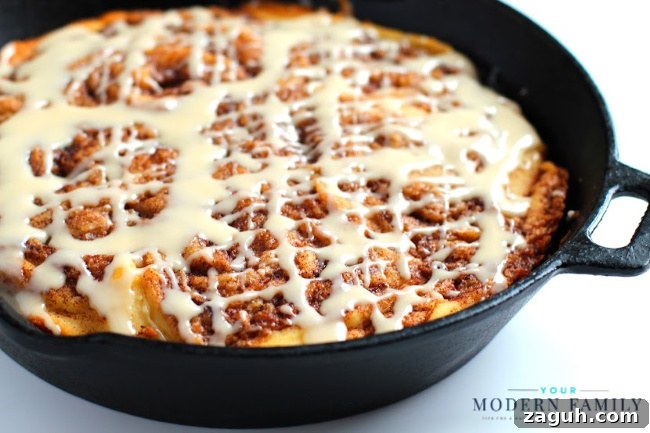 cinnamon roll skillet cake