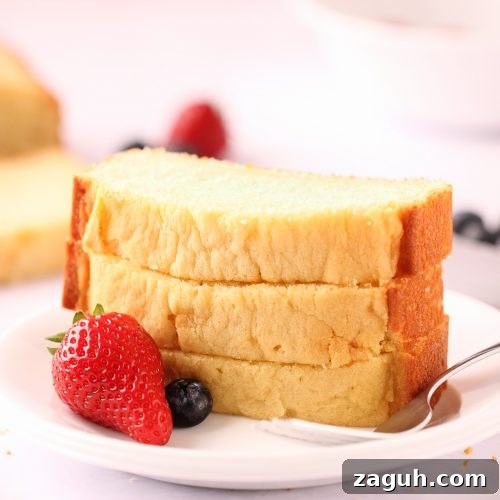 Easy, one bowl, beginner-friendly recipe for dense, moist, and perfectly sweetened pound cake made with buttermilk and baked in a loaf pan. | Beat Bake Eat