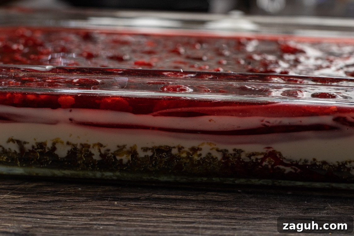 Creamy Raspberry Pretzel Salad with Sweet Cream Cheese Topping 3 layered jello salad