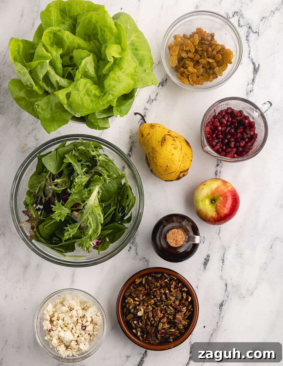 Pomegranate, Pear & Candied Pepita Salad with Citrus Vinaigrette 3 img 47455 2
