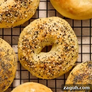 Everything bagel on cooling rack.