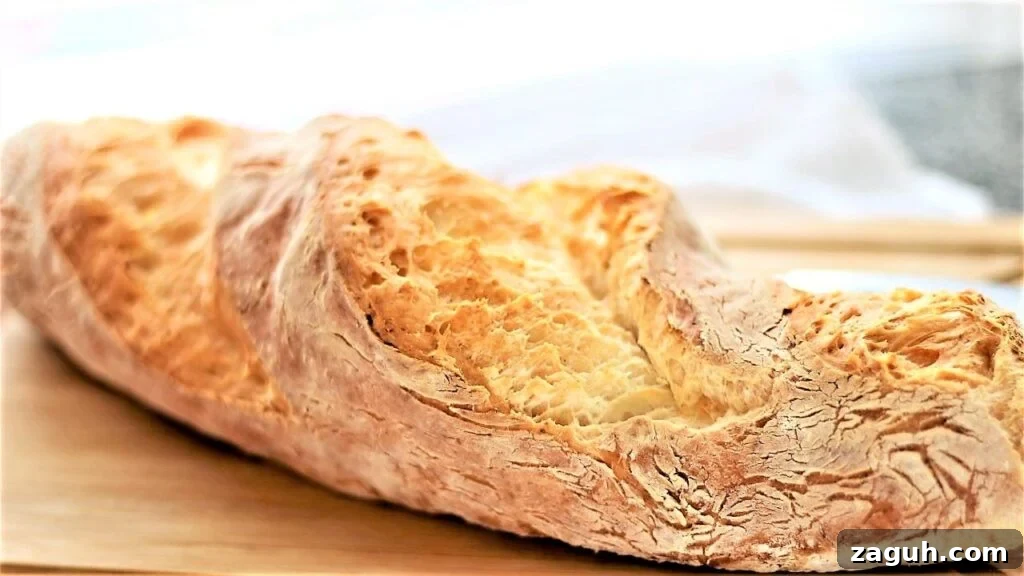 Artisan Gluten-Free Bread Recipes for Crusty, Homemade Loaves 6 landscape view of whole baguette on cutting board