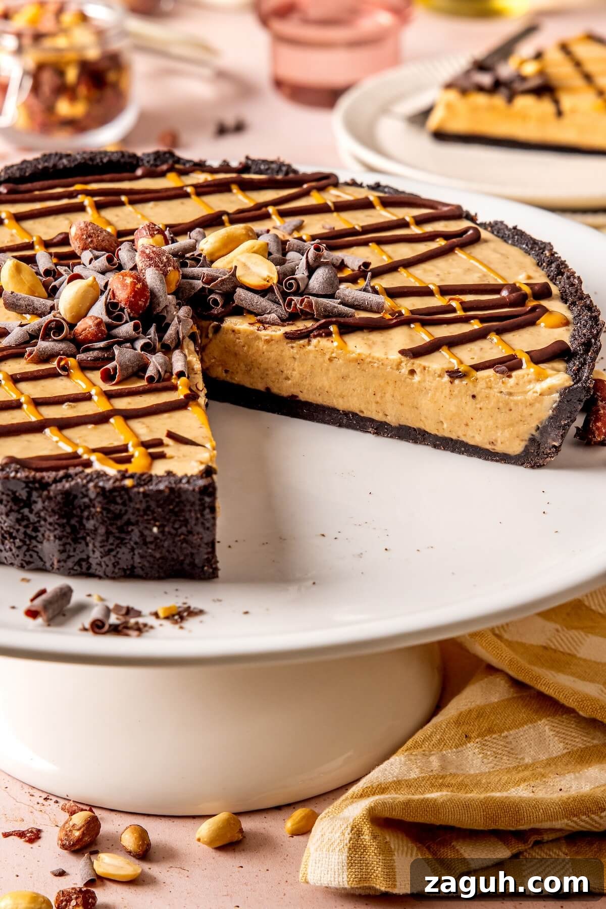 Chocolate Peanut Butter Pie with Cookie Crust (Gluten- & Dairy-Free) 2 Peanut Butter Pie - Olivia Adriance