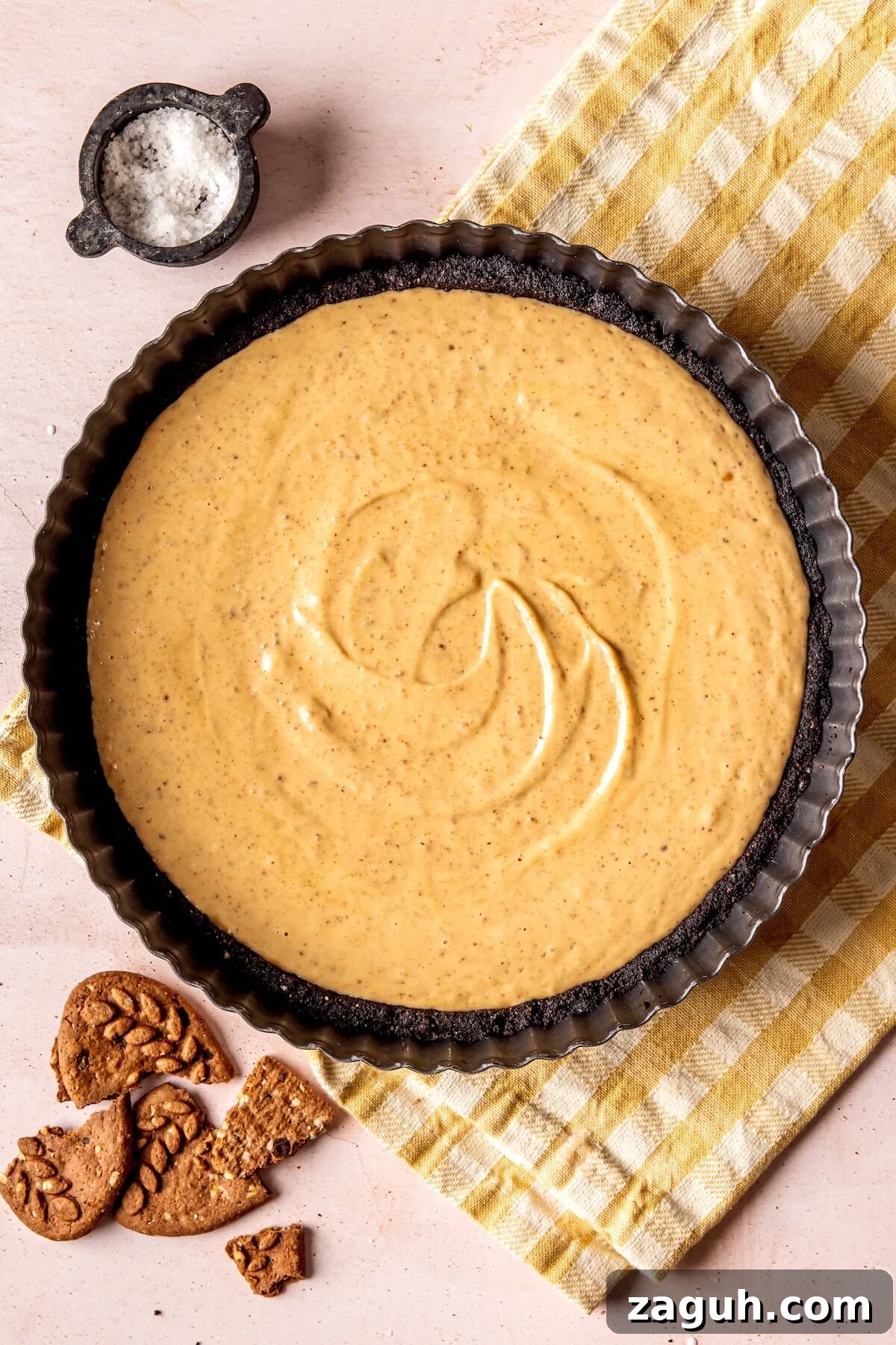 Chocolate Peanut Butter Pie with Cookie Crust (Gluten- & Dairy-Free) 14 How to Make Peanut Butter Pie Step 6 - Olivia Adriance
