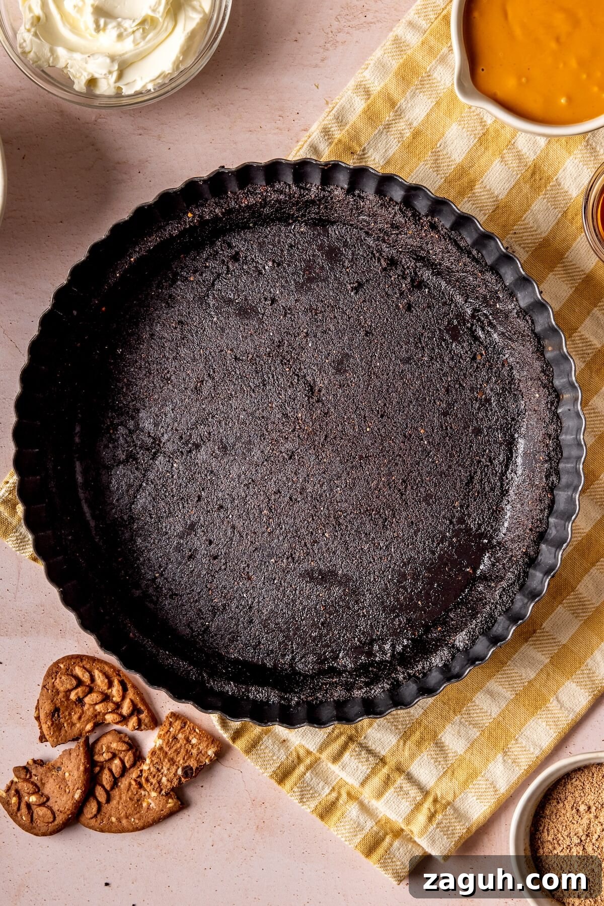 Chocolate Peanut Butter Pie with Cookie Crust (Gluten- & Dairy-Free) 10 How to Make Peanut Butter Pie Step 2 - Olivia Adriance