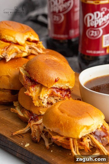 Slow Cooker Honey Garlic Chicken Recipe for Tender, Sticky Wings 9 Dr. Pepper Pulled Pork made in a slow cooker is easy, tender, and delicious. Everything you love about sweet and savory pulled pork, but when it's flavored with Dr. Pepper, it makes every single bite melt in your mouth!