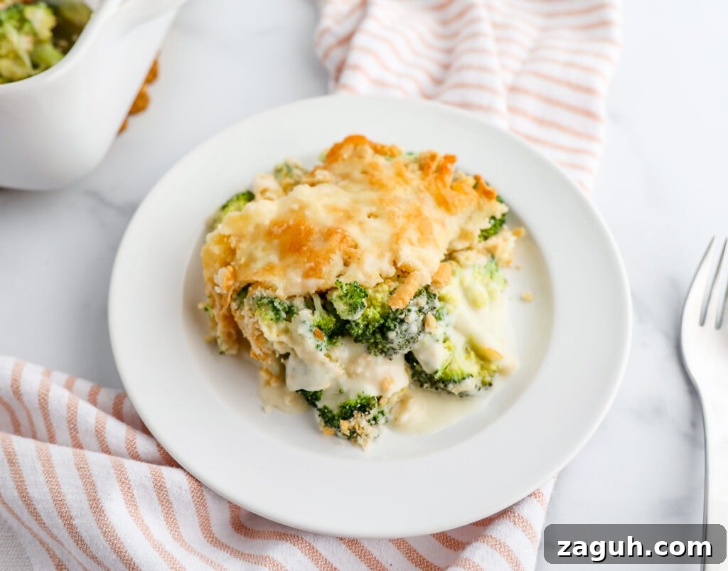 Creamy Broccoli and Cheese Casserole Topped with Ritz Crackers 10 Cheesy broccoli casserole with Ritz Crackers