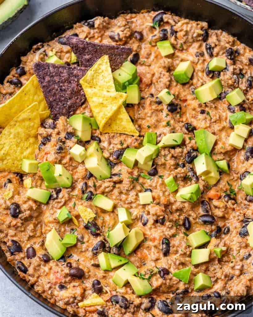 Spicy Chili Cheese Dip Recipe for Parties and Game Day 11 Dip served with tortilla chips.