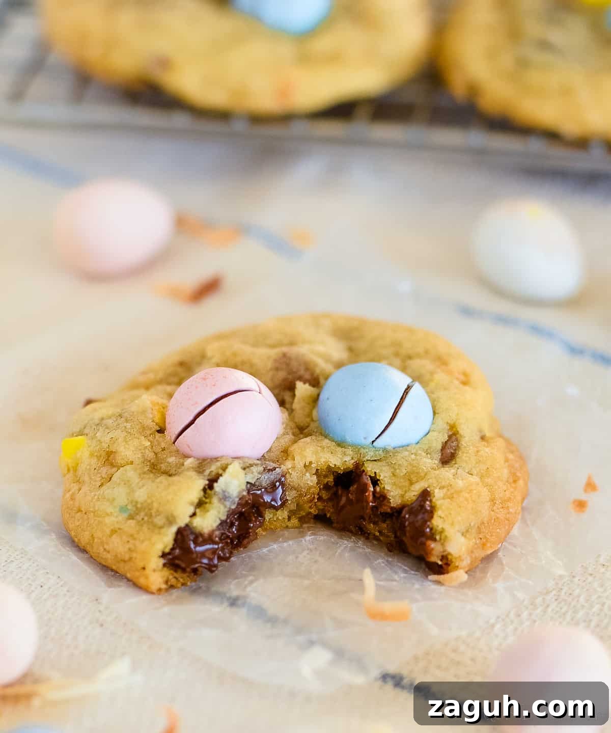 Mini Cadbury Egg Cookies Recipe — Bite-Sized Easter Treats 6 easter chocolate chip cookies with cadbury eggs