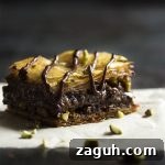 Pistachio Chocolate Baklava: Decadent Layered Dessert Recipe 6 This chocolate baklava is packed full of pistachios and bittersweet chocolate, then drizzled with a honey syrup to make a wonderfully rich Greek dessert!