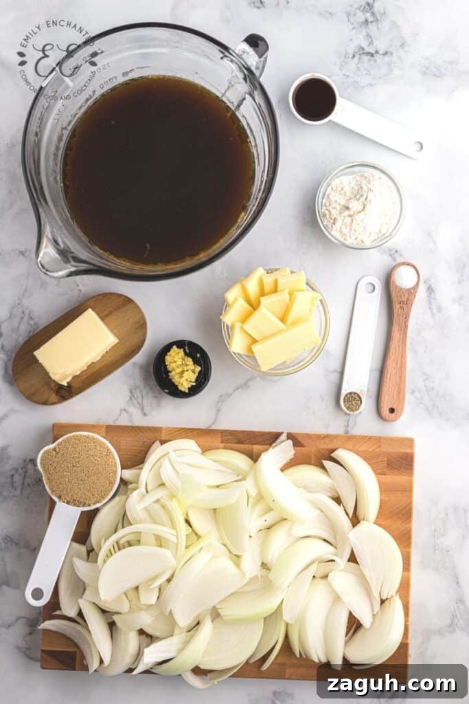 Instant Pot French Onion Soup Ingredients