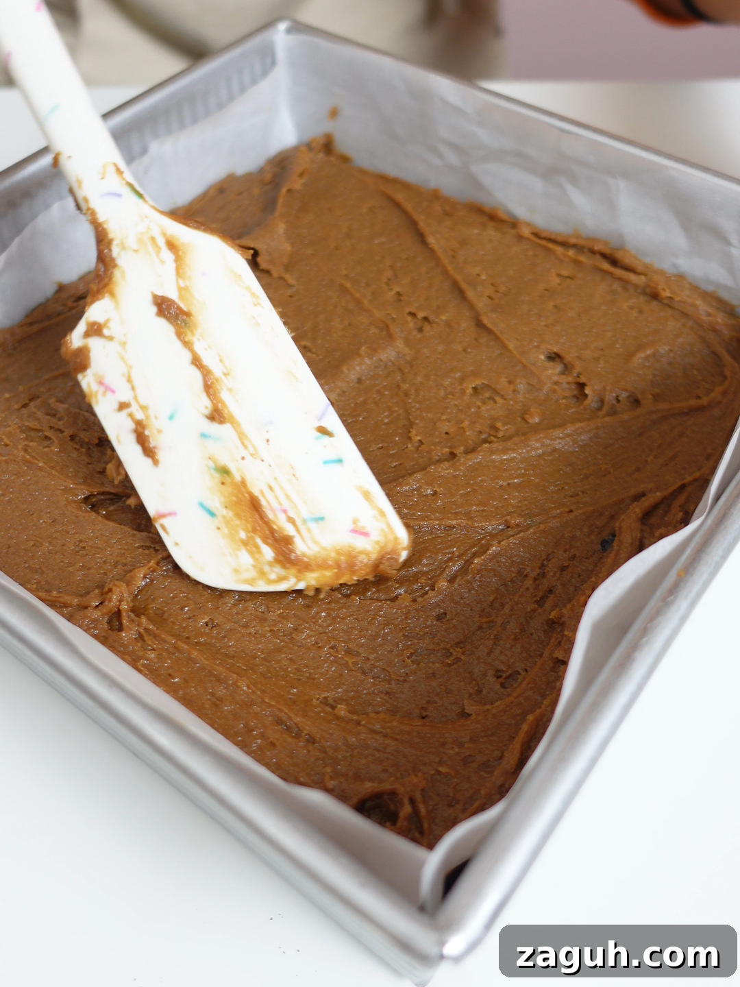 Speculoos Coffee Cookie Bars — Cookiemas Day 11 10 Dough smoothed in baking dish