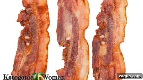 Crisp Bacon on white background