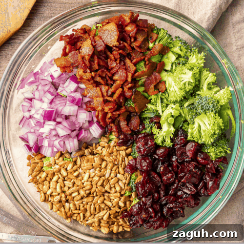 ingredients for broccoli salad