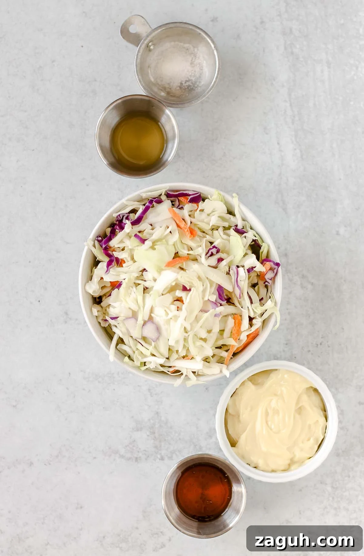 Creamy Paleo & Whole30 Coleslaw Recipe for Simple Sides 3 Ingredients needed for Whole30 and Paleo coleslaw.