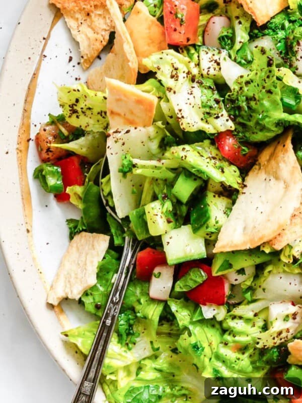 Greek Cabbage Salad Recipe with Feta and Lemon Dressing 14 Fattoush Salad 1200 x 1200