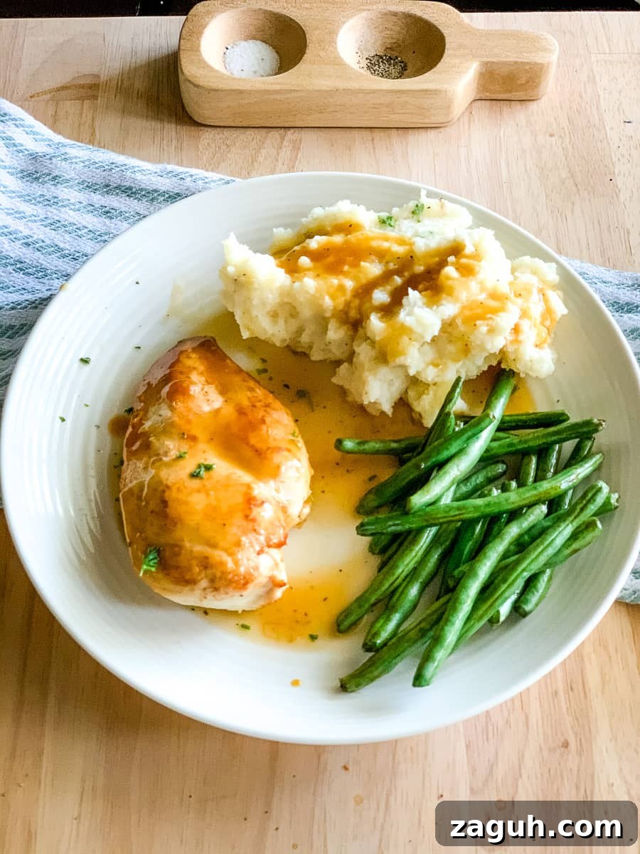 Instant Pot Mashed Potatoes Without Draining 2 Seared chicken with Instant Pot mashed potatoes and green beans.