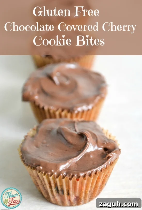 Gluten-Free Chocolate-Covered Cherry Cookie Bites for Dessert 2 gluten free, chocolate chip cookies, gluten free recipes, gf cookie bites