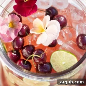 Sparkling Cherry Punch Recipe for Parties and Summer Gatherings 11 Easy punch recipe with cherry juice, lime juice, gin and tonic water.