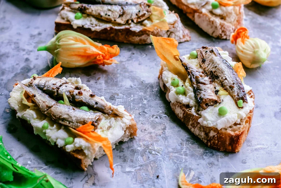 Gourmet Lemon-Pepper Sardine Toasts with Ricotta and Herbs 3 img 9231 2