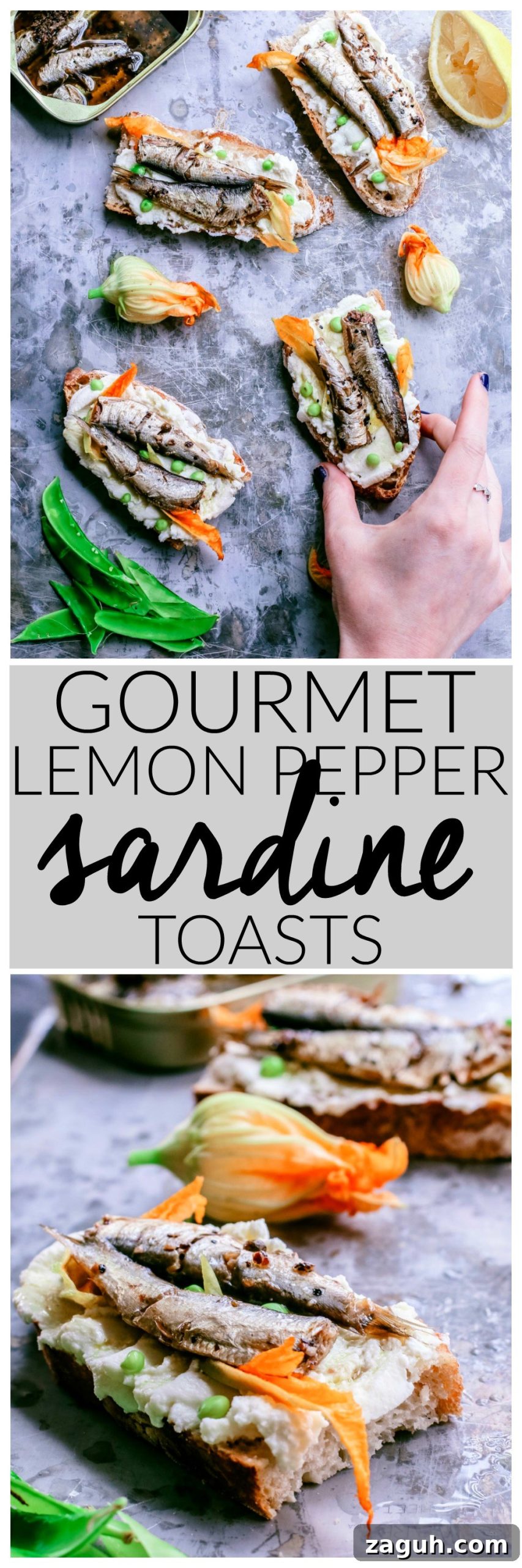 Gourmet Lemon-Pepper Sardine Toasts with Ricotta and Herbs 6 Gourmet Lemon Pepper Sardine Toasts | Killing Thyme