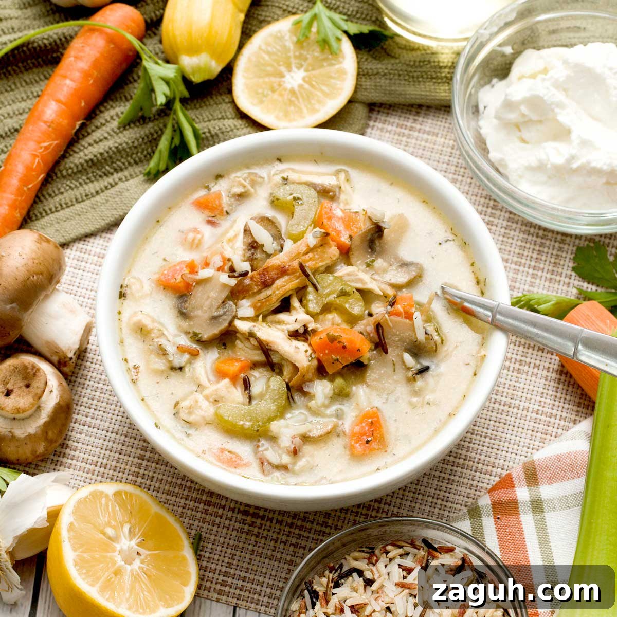 Gluten-Free Big Mac Smashed Tacos Recipe That Went Viral 15 A bowl of creamy chicken and wild rice soup without cream and with greek yogurt.